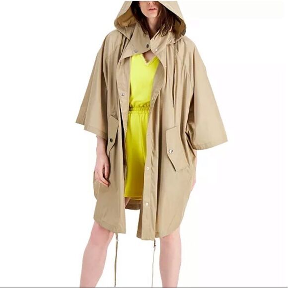 INC International ConceptsEARTH Hooded Cape Jacket - Picture 1 of 7
